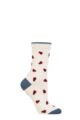 Ladies 1 Pair Thought Organic Cotton Bug Socks - Stone White