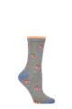 Ladies 1 Pair Thought Bamboo and Organic Cotton Animal Socks - Grey