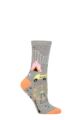 Ladies 1 Pair Thought Bamboo and Organic Cotton Fairground Socks - Grey