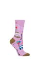 Ladies 1 Pair Thought Bamboo and Organic Cotton Fairground Socks - Lilac