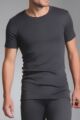 Mens SOCKSHOP Heat Holders Short Sleeved Thermal Vest - Charcoal