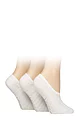 Women's 3 Pair SOCKSHOP Wildfeet Mesh Pattern Fashion Shoe Liner Socks - Heart / Stripe / Flower White