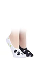 Women's 2 Pair SOCKSHOP Wildfeet Invisible Socks - Panda