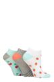 Ladies 3 Pair SOCKSHOP Wildfeet Novelty Cotton Trainer Socks - Strawberries and Cherries