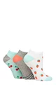 Women's 3 Pair SOCKSHOP Wildfeet Novelty Cotton Trainer Socks - Strawberries and Cherries