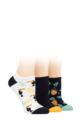 Ladies 3 Pair SOCKSHOP Wild Feet Novelty Cotton Trainer Socks - Toucan