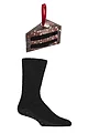 Mens 1 Pair SOCKSHOP Wildfeet ‘Piece of Cake’ Gift Boxed Cosy Slipper Socks - Black Magic