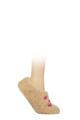 Women's 1 Pair SOCKSHOP Wildfeet Fluffy Fleece Lined Footsie Slipper Socks - Hearts