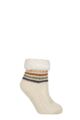 Women's 1 Pair SOCKSHOP Wildfeet Fleece Lined Slippers - Cream
