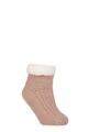 Women's 1 Pair SOCKSHOP Wildfeet Fleece Lined Slippers - Pink
