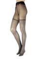 Ladies 1 Pair Trasparenze Tabasco Lurex Mock Hold Up Tights - Black