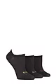 Women's 3 Pair Elle Sport Mesh Bamboo No Show Socks - Black