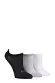 Women's 3 Pair Elle Sport Mesh Bamboo No Show Socks - Black / Grey / White
