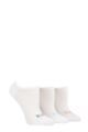 Ladies 3 Pair Elle Sport Mesh Bamboo No Show Socks - White