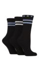 Women's 3 Pair Elle Half Cushion Bamboo Sports Socks - Black / Forager