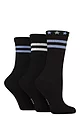 Women's 3 Pair Elle Half Cushion Bamboo Sports Socks - Black / Forager