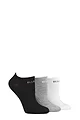 Women's 3 Pair Elle Bamboo Cushioned No Shows - Black / Grey /  Plains