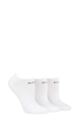 Ladies 3 Pair Elle Bamboo Cushioned No Shows - White Plains