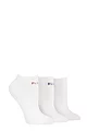 Women's 3 Pair Elle Plain, Stripe and Patterned Cotton No-Show Socks - White Plain