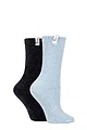 Women's 2 Pair Elle Chenille Boot Socks - Kentucky Blue