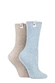 Women's 2 Pair Elle Chenille Boot Socks - Raw Silk