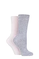 Women's 2 Pair Elle Chenille Boot Socks - Opal Pink