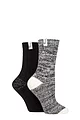 Women's 2 Pair Elle Velvet Soft and Sparkle Boot Socks - Blacks