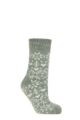 Women's 1 Pair Elle Faux Fur Chenille Cable Slipper Socks - Forager
