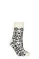 Women's 1 Pair Elle Faux Fur Chenille Slipper Socks - Off White