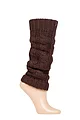 Women's 1 Pair Elle Chunky Cable Knit Leg Warmers - Chocolate