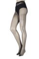 Ladies 1 Pair Elle 10 Denier Glossy Tights - Black