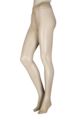 Ladies 1 Pair Elle 10 Denier Glossy Tights - Natural