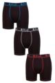 Mens 3 Pack Pringle Bamboo Boxers - Black Red / Light Blue / Blue