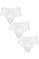 Mens 3 Pack Pringle Cotton High Rise Briefs - White