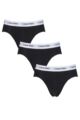 Mens 3 Pack Calvin Klein Cotton Stretch Hip Briefs - Black