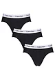Mens 3 Pack Calvin Klein Cotton Stretch Hip Briefs - Black