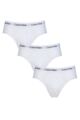 Mens 3 Pack Calvin Klein Cotton Stretch Hip Briefs - White