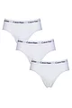 Mens 3 Pack Calvin Klein Cotton Stretch Hip Briefs - White