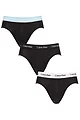 Mens 3 Pack Calvin Klein Cotton Stretch Hip Briefs - Black / Rain Dance