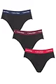 Mens 3 Pack Calvin Klein Cotton Stretch Hip Briefs - Navy / Lush Burgundy / Red Gala