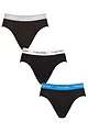 Mens 3 Pack Calvin Klein Cotton Stretch Hip Briefs - Grey Heather / White / Palace Blue