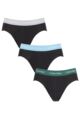 Mens 3 Pack Calvin Klein Cotton Stretch Hip Briefs - Jade Sea / Sky High / Sleek Silver