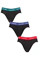 Mens 3 Pack Calvin Klein Cotton Stretch Hip Briefs - Maya Blue / Soft Grape / Rustic Red