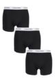 Mens 3 Pack Calvin Klein Cotton Stretch Trunks - Black