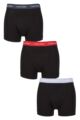 Mens 3 Pack Calvin Klein Cotton Stretch Trunks - Black / Ink
