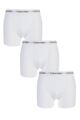 Mens 3 Pack Calvin Klein Cotton Stretch Trunks - White