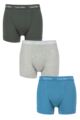 Mens 3 Pack Calvin Klein Cotton Stretch Trunks - Grey Element / Grey / Tapestry Teal
