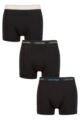 Mens 3 Pack Calvin Klein Cotton Stretch Trunks - Black / Ocean Storm