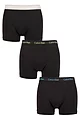 Mens 3 Pack Calvin Klein Cotton Stretch Trunks - Black / Ocean Storm