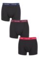 Mens 3 Pack Calvin Klein Cotton Stretch Trunks - Navy / Lush Burgundy / Red Gala